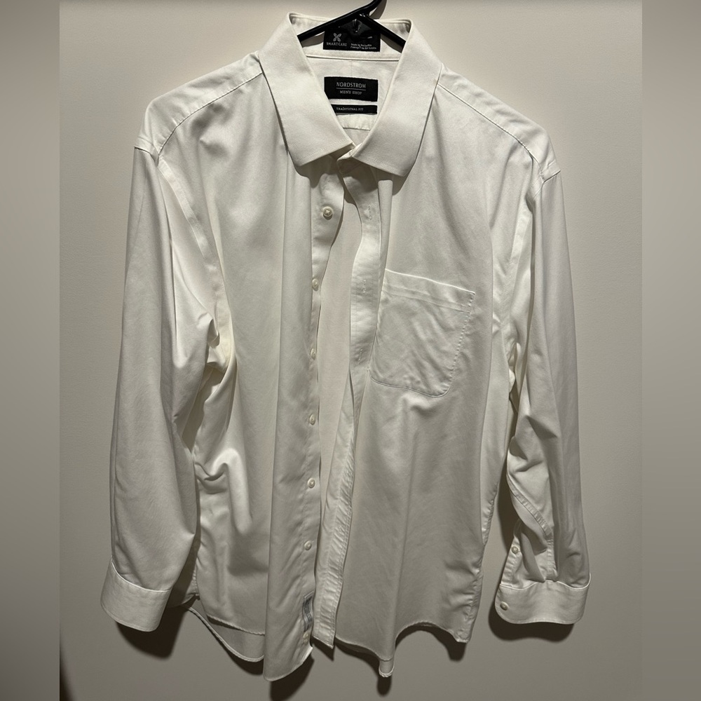 Men’s 17/33 Nordstrom White Dress Shirt Traditional Fit